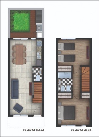 ph en duplex de 3 ambientes con patio y espacio de auto