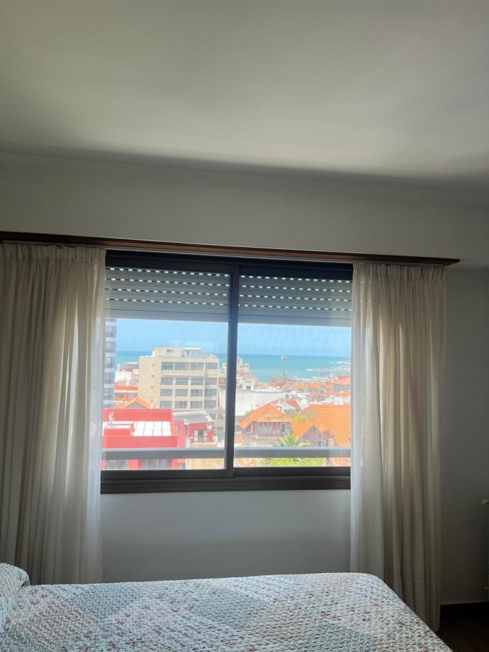 ALQUILER 24 MESES, MDP, IMPACTANTE PISO DE 3 AMB. LIVING COMEDOR, COCINA COMEDOR, LAVADERO , BALCONES, DOS COCHERAS, VISTA PLENA AL MAR  DESDE TODOS LOS AMBIENTES, UNICO !!!! CON MUEBLES !!!!