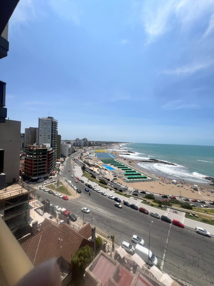 ALQUILER 24 MESES, MDP, IMPACTANTE PISO DE 3 AMB. LIVING COMEDOR, COCINA COMEDOR, LAVADERO , BALCONES, DOS COCHERAS, VISTA PLENA AL MAR  DESDE TODOS LOS AMBIENTES, UNICO !!!! CON MUEBLES !!!!