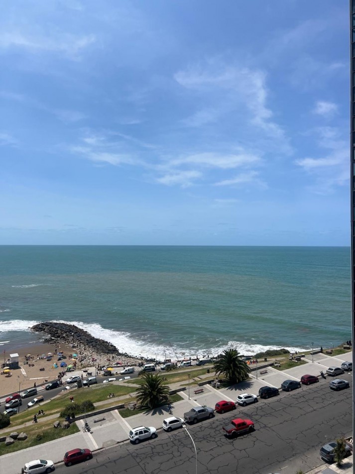 ALQUILER 24 MESES, MDP, IMPACTANTE PISO DE 3 AMB. LIVING COMEDOR, COCINA COMEDOR, LAVADERO , BALCONES, DOS COCHERAS, VISTA PLENA AL MAR  DESDE TODOS LOS AMBIENTES, UNICO !!!! CON MUEBLES !!!!