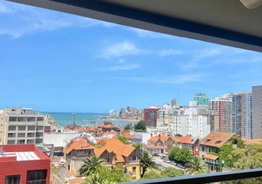 ALQUILER 24 MESES, MDP, IMPACTANTE PISO DE 3 AMB. LIVING COMEDOR, COCINA COMEDOR, LAVADERO , BALCONES, DOS COCHERAS, VISTA PLENA AL MAR  DESDE TODOS LOS AMBIENTES, UNICO !!!! CON MUEBLES !!!!
